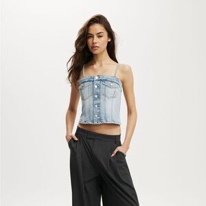 Cotton on denim top